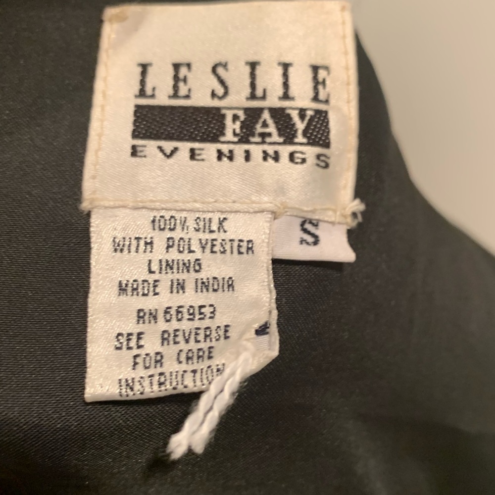 Vintage Leslie Fay Evenings Sequin Silk Jacket S - Picture 4 of 8